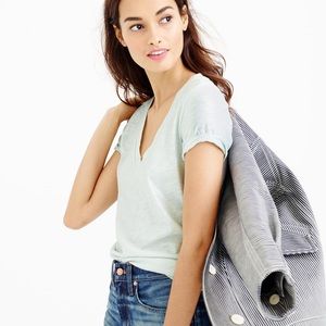 J. Crew Vintage Cotton V Neck Tee Shirt